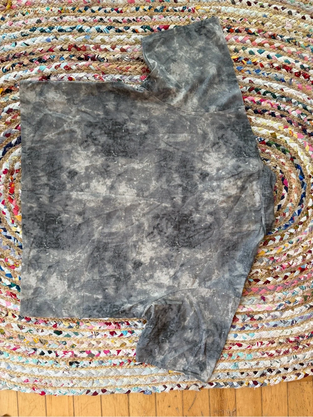True Religion Gray Tie-Dye Casual Button-Down Shirt